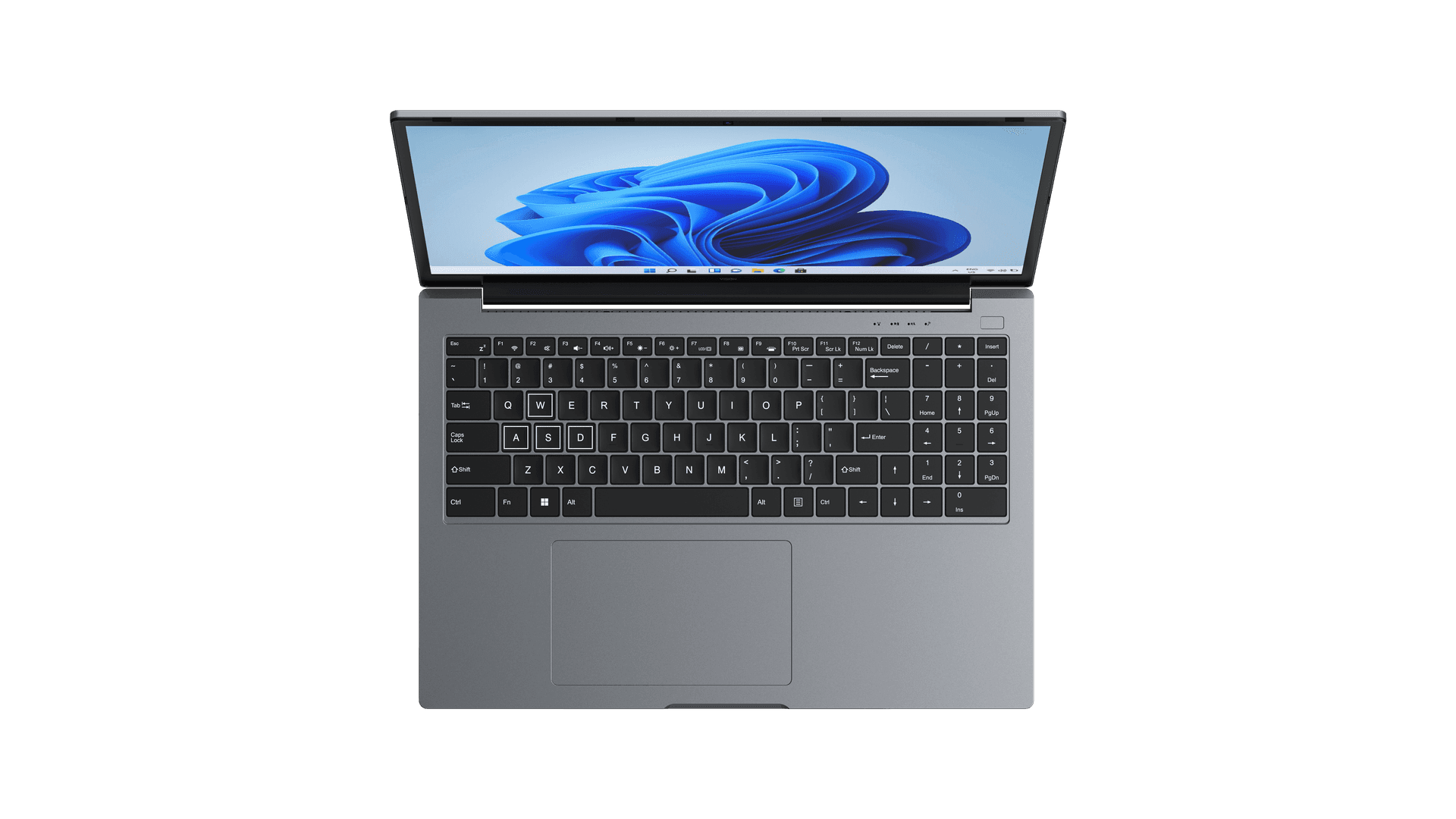 A close-up of the vibrant laptop screen